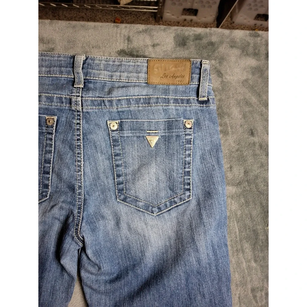 Guess Los Angeles Power Ultra Skinny Jeans Womens Medium Wash Low Rise‎ Denim 31